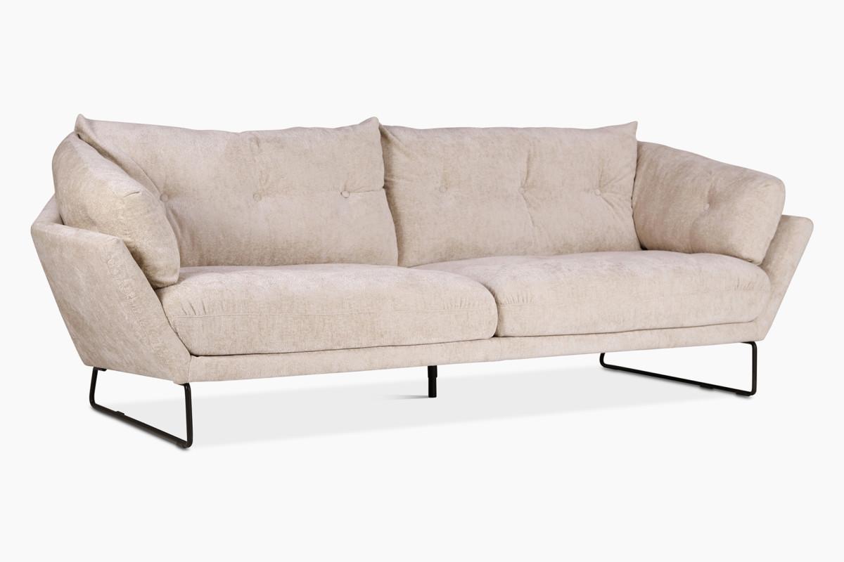 Aavan-sohvassa on trendikästä muotoilua ja kevyet metallijalat