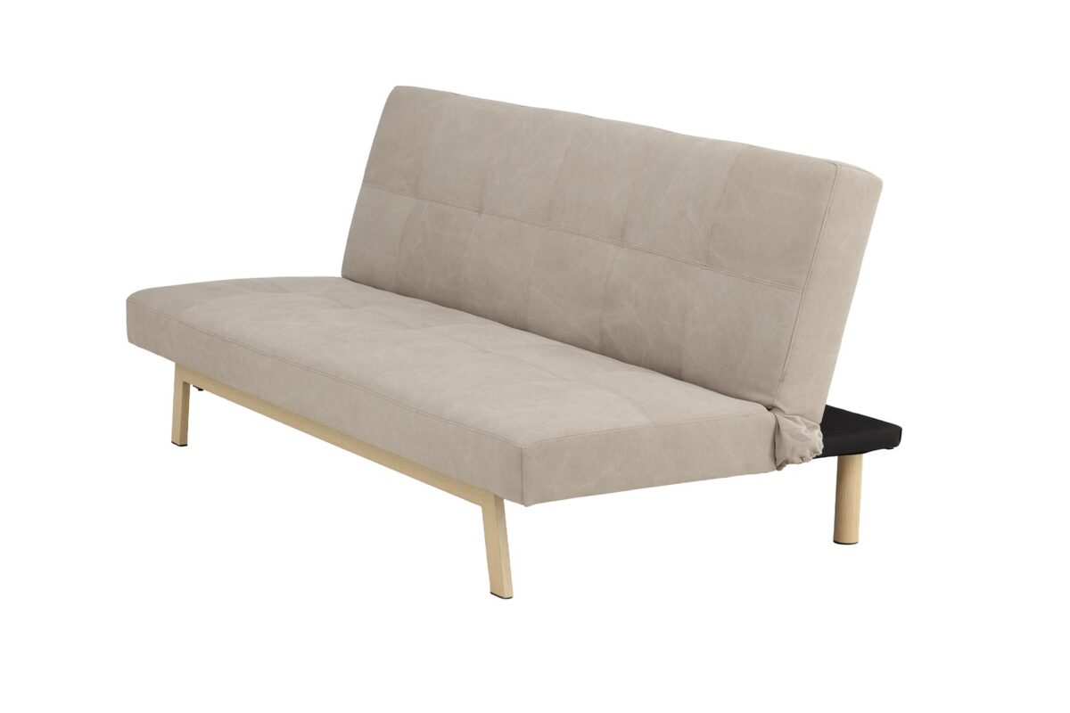 Eino_vuodesohva_beige10 Eino-vuodesohva yhdistää älykkään toiminnallisuuden ja modernin, pehmeälinjaisen muotoilun. Vuodesohvan viimeistelee puujäljitelmäinen teräsrunko, joka tuo luonnollisuutta sohvaan. Beige pellavakangasverhoilu tekee sohvasta ilmavan ja ajattoman, jolloin sohva on helppo yhdistää erilaisiin sisustustyyleihin.