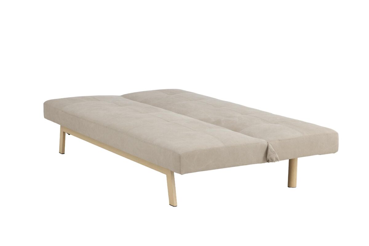 Eino_vuodesohva_beige8 Eino-vuodesohva yhdistää älykkään toiminnallisuuden ja modernin, pehmeälinjaisen muotoilun. Vuodesohvan viimeistelee puujäljitelmäinen teräsrunko, joka tuo luonnollisuutta sohvaan. Beige pellavakangasverhoilu tekee sohvasta ilmavan ja ajattoman, jolloin sohva on helppo yhdistää erilaisiin sisustustyyleihin.