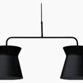 Matti Syrjälän Kaksi-designriippuvalaisin on moderni ja ajaton, joka henkii 1950-luvun muotoilua. Saatavilla mustana ja valkoisena.