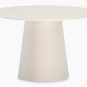 Taormina-pöydän tyylikäs beige sävy tuo puutarhaan, pihaan tai parvekkeelle hienostunutta pehmeyttä ja harmonista ilmettä. Modernisti muotoillun pöydän kannen halkaisija on 120 cm.