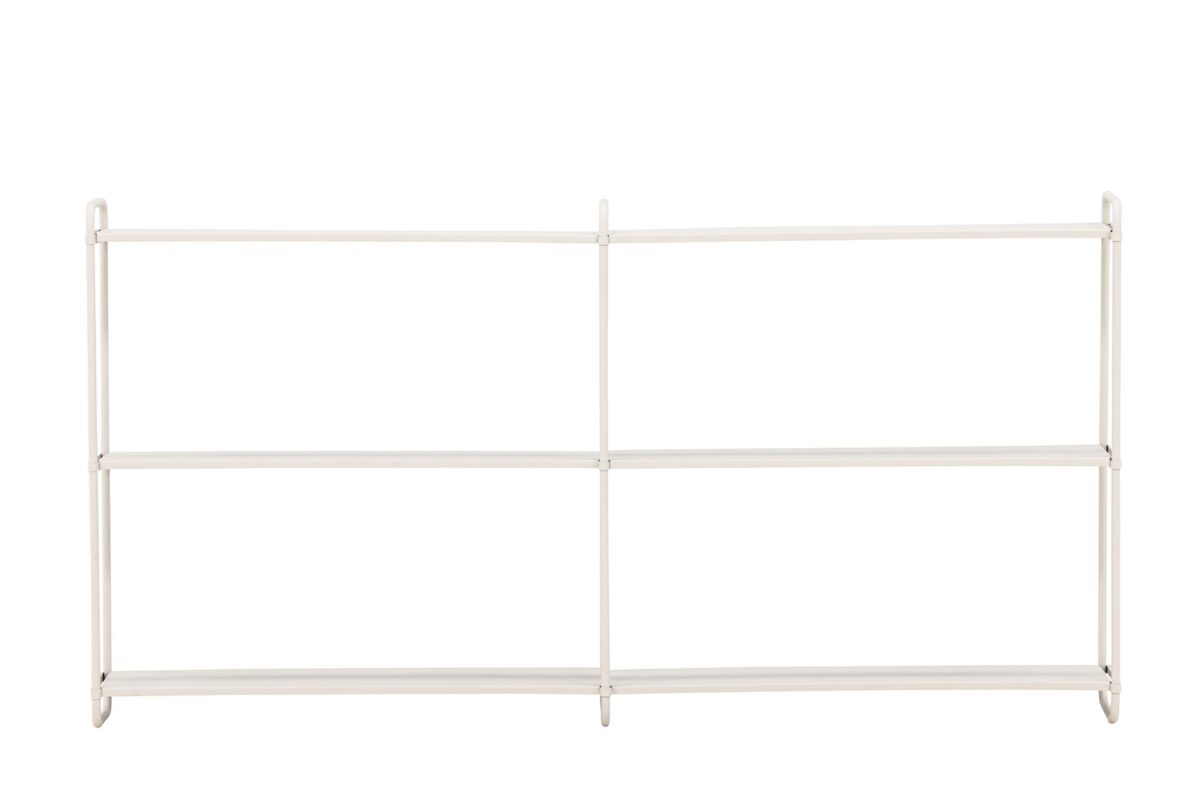 Tove_seinahylly_beige_122cm3 122 cm leveä Tove-seinähylly yhdistää ajattoman eleganssin, minimalistisen muotoilun ja käytännöllisen säilytysratkaisun. Pulverimaalatusta raudasta valmistettu seinähylly on kestävä ja tyylikäs sisustuselementti, joka tuo kotiisi ryhtiä ja selkeyttä.