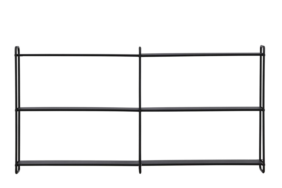 Tove_seinahylly_musta_122cm3 122 cm leveä Tove-seinähylly yhdistää ajattoman eleganssin, minimalistisen muotoilun ja käytännöllisen säilytysratkaisun. Pulverimaalatusta raudasta valmistettu seinähylly on kestävä ja tyylikäs sisustuselementti, joka tuo kotiisi ryhtiä ja selkeyttä.