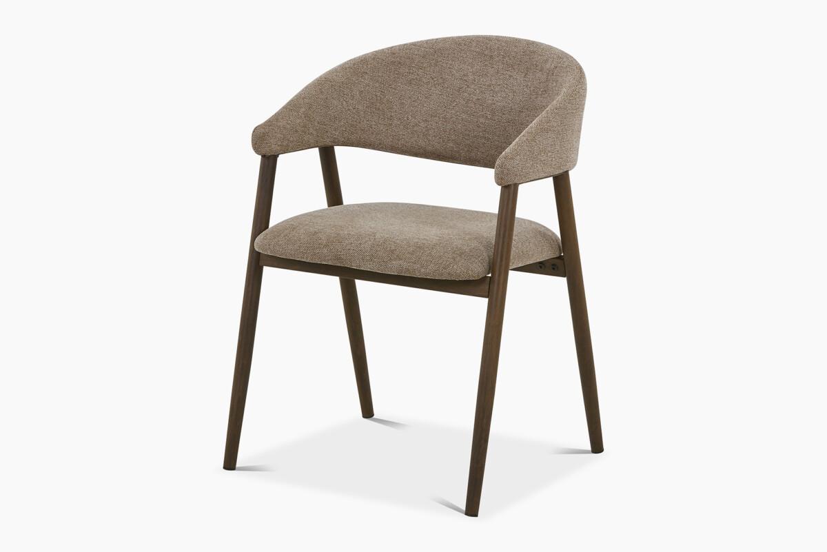 Vena_tuoli1 Vena-tuoli tuo ruokailutilaan harkittua eleganssia, ensiluokkaista mukavuutta ja ajatonta tyyliä. Vena-tuolissa on mokan sävyinen verhoilu, kauniisti kaartuva selkänoja ja lämpimän savutammen sävyiset jalat, jotka muodostavat harmonisen kokonaisuuden.